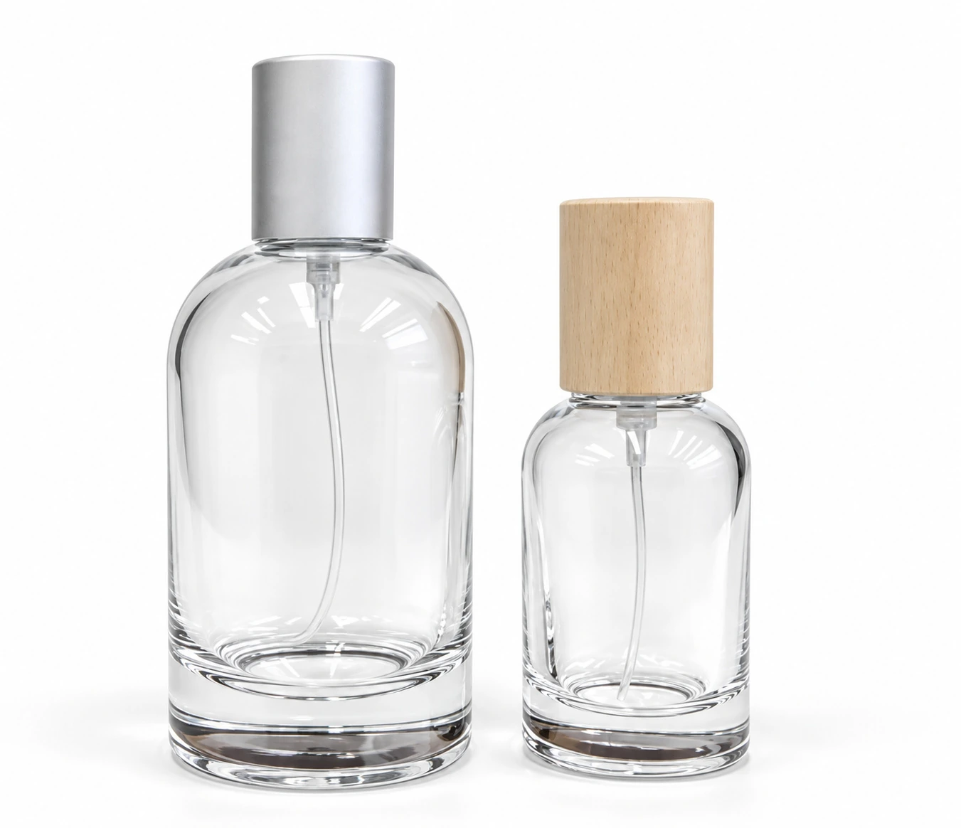Frascos de vidro transparente sem decoração, referência 26FH-110