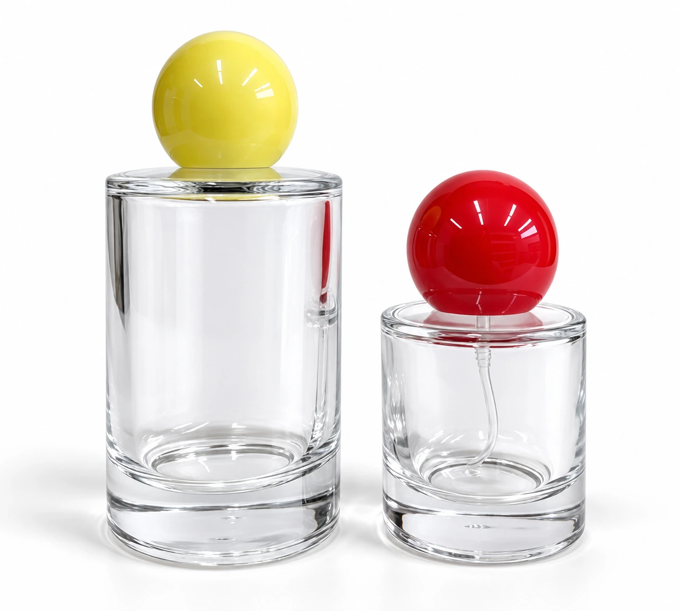 Frascos de vidro transparente sem decoração, referência 26FH-53
