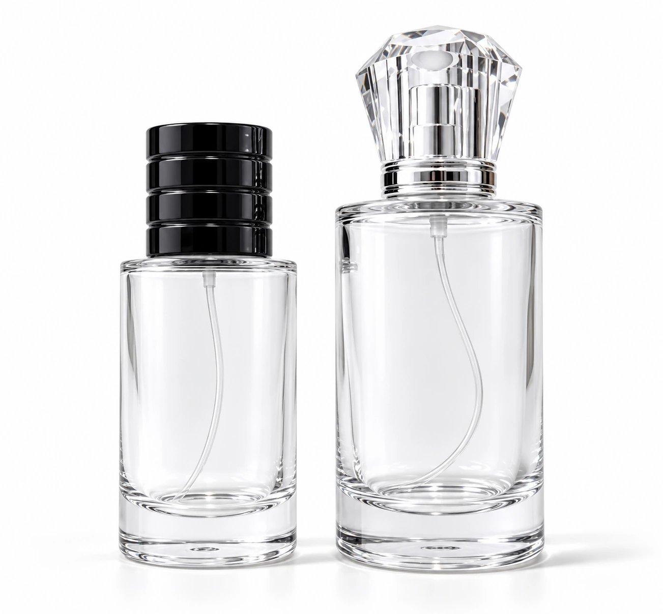 Frascos de vidro transparente sem decoração, referência FHJRP1003