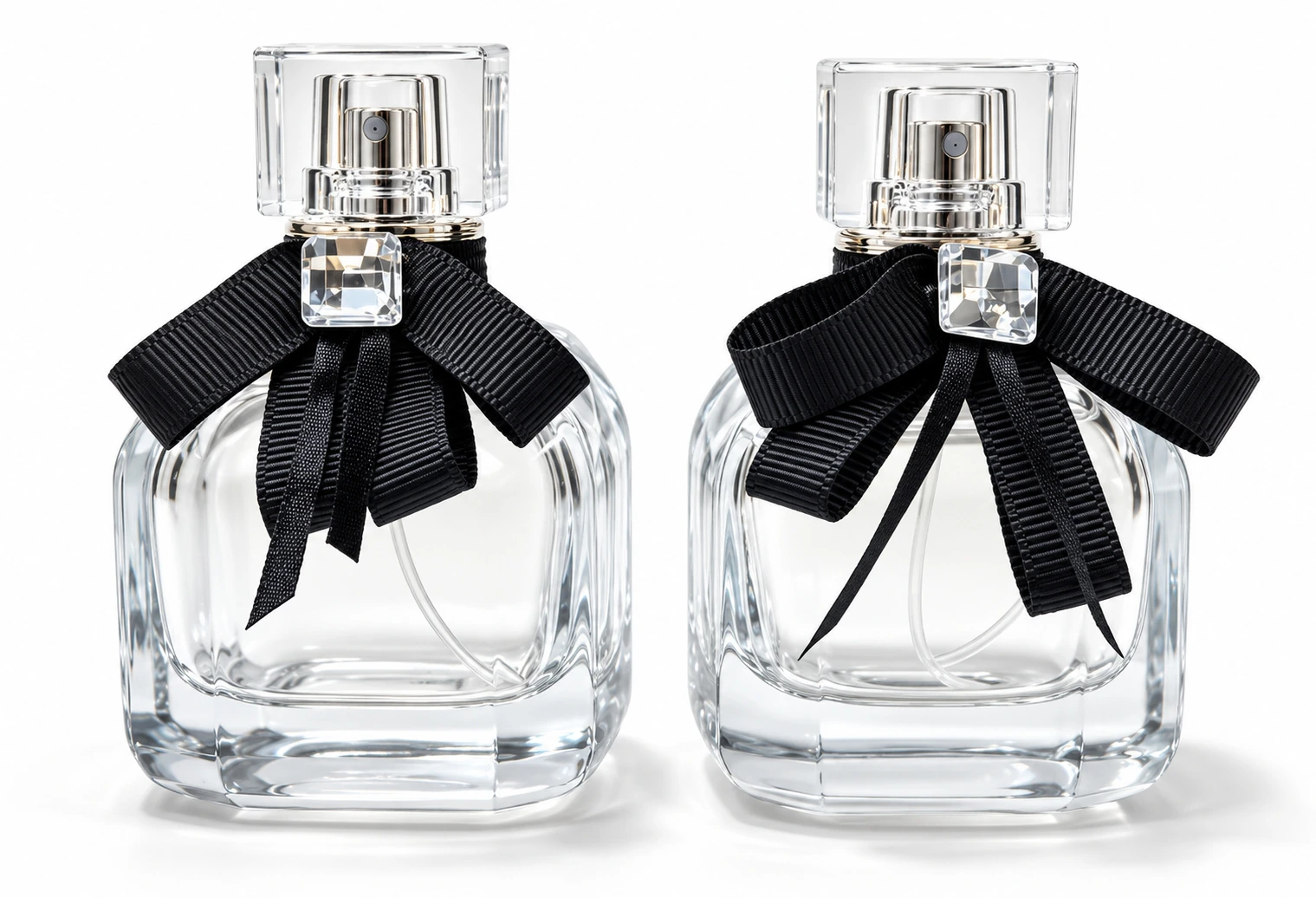 Frascos de vidro transparente sem decoração, referência FHJRW4577