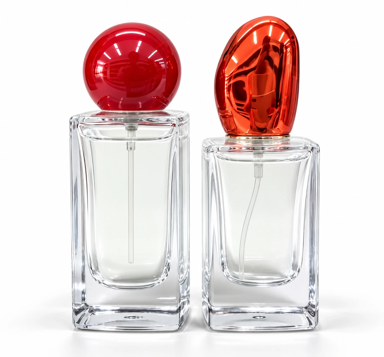 Frascos de vidro transparente sem decoração, referência FHLF-025-30ml