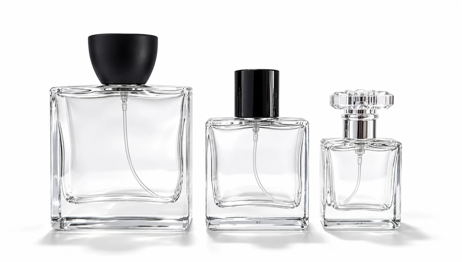 Frascos de vidro transparente sem decoração, referência FHSP2101
