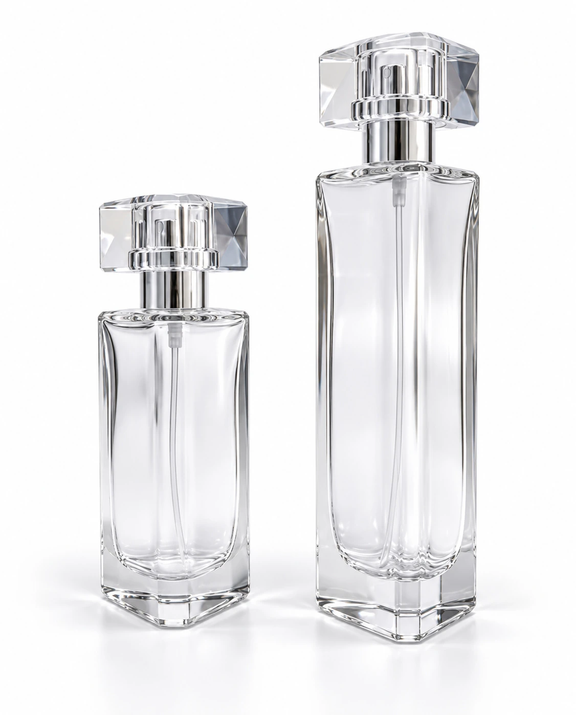 Frascos de vidro transparente sem decoração, referência LF1614