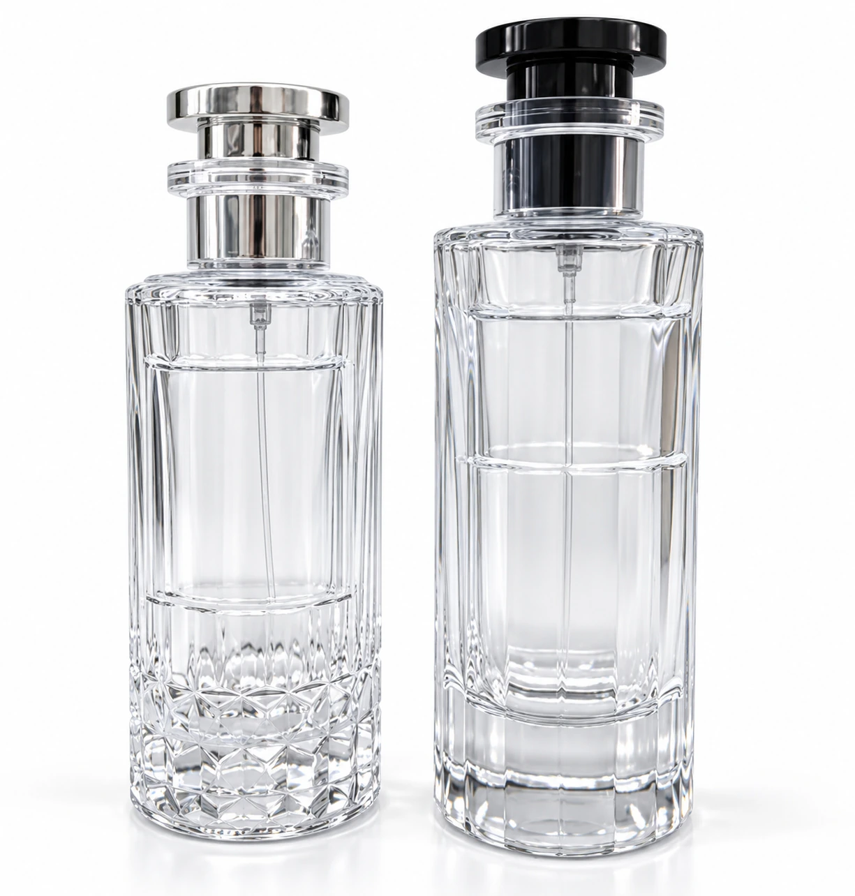 Frascos de vidro transparente sem decoração, referência LF8592